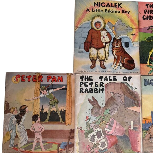 Vtg 1930s Platt & Munk Childrens 17 Book Set Classic Fairy Tales Nursery Rhymes - Picture 8 of 15